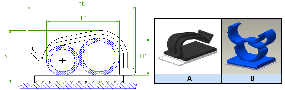 Araymond - Clip Plastique Pour cable ou Tube - Plastic Cable Clips