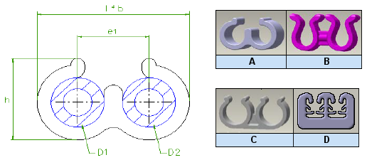 Araymond - Clip Plastique Pour cable ou Tube - Plastic Cable Clips