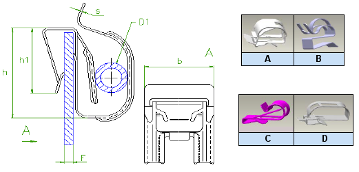 Araymond - Clips Métal Pour Câble - Metal Cable Clips