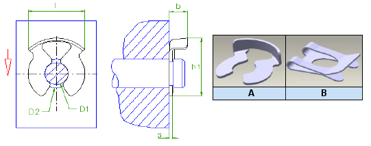 Araymond - Clips Pour Arbres-Ecrous - Shaft Clips-Nuts