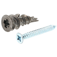 CHEVILLE AUTOPERCEUSE ZAMAK POUR GOULOTTE 10-20  AVEC VIS TF 4.5X35 - 46673