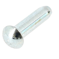 Clou Cannelé Tête Ronde Acier Zingué Blanc DIN 1476