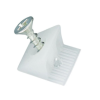 Coin d'Assemblage à Ailettes + Vis en Plastique Transparent