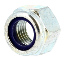 Écrou Nylstop Haut M6 Acier Zingué Blanc DIN 982