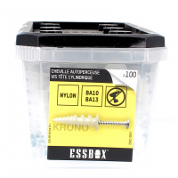 ESSBOX Chevilles Autoperceuses Nylon avec Vis TR
