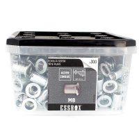 ESSBOX DE 550 ECROUS AVEUGLES CRANTES T.PLATE M6 ACIER (12 PLOTS)