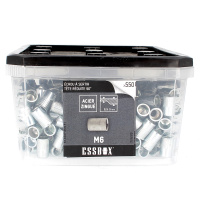 ESSBOX DE 550 ECROUS AVEUGLES CRANTES T.REDUITE M6 ACIER (12 PLOTS)
