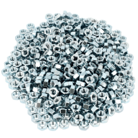 Sachet de 500 Écrous Hu Acier Zingué Blanc DIN 934