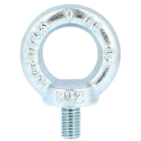 Vis à Anneau Acier Zingué Blanc DIN 580
