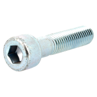 Vis à Tête Cylindrique Hexagonale Creuse Acier Classe 12.9 Zingué Blanc Filetage Partiel DIN 912