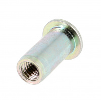 RIVKLE TETE PLATE FUT CYL.OUVERT M6 ZINGUE 8K+ EP. 0.5 A 3