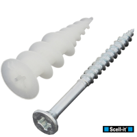 CHEVILLE AUTOPERCEUSE NYLON POUR GOULOTTE 10-20 AVEC VIS TF 4.5X35