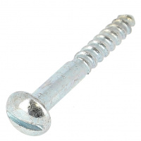 Vis Bois Tête Ronde Fendue Acier Zingué Blanc Din 96