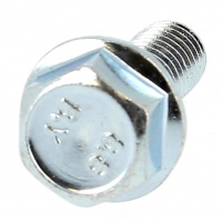 TH à Embase Crantée Acier 8.8 Zingué Blanc Din 6921