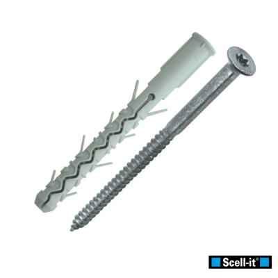 Cheville Nylon à Double Expansion + Vis à Tête Fraisée Torx