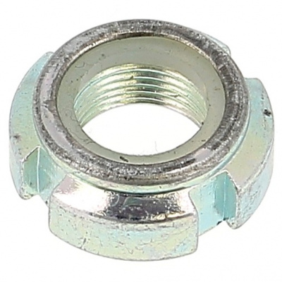 ECROU A ENCOCHES BAGUE NYLON M80 PAS 200 Z.BLANC