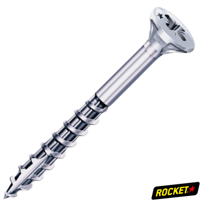 VBA Rocket Tête Fraisée Pozidriv Inox A2