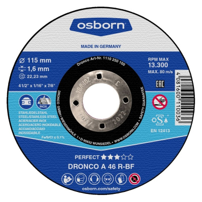 DISQUE A TRONCONNER PLAT 115X1.6X22.2 A46R PERFECT 1110-250.100