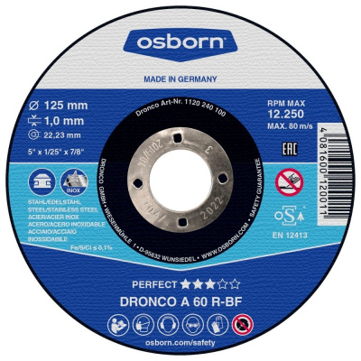 DISQUE A TRONCONNER PLAT 125X1.0X22.2 A60R PERFECT 1120-240.100