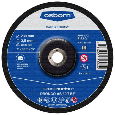 DISQUE A TRONCONNER DEPORTE 230X2.2X22.2 AS30 T INOX 1231-905.100