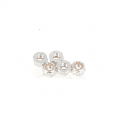 Blister de 5 Ecrous Nylstop Dural 2030 OA Argent Brillant