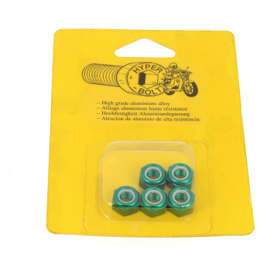 Blister de 5 Ecrous Nylstop Dural 2030 OA Vert