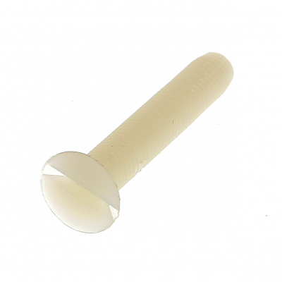 Tête Fraisée Fendue TF Nylon Naturel PA6-6 Din 963